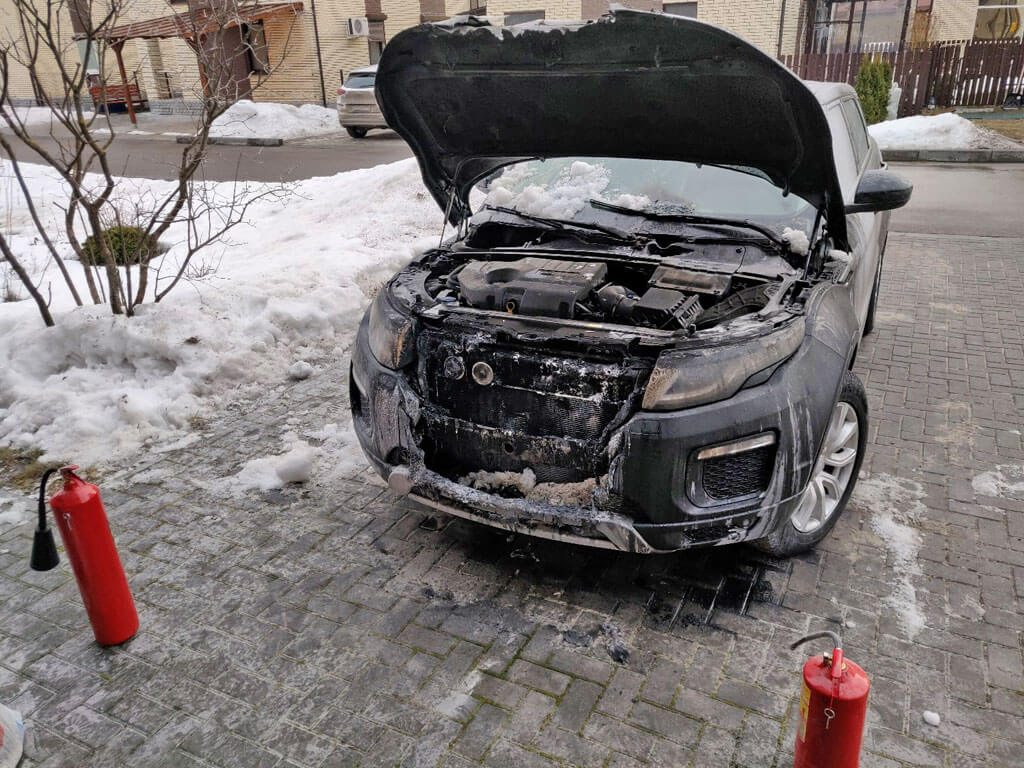 Авто Кузнецовой сгоревший