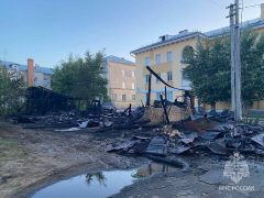 В Дзержинске в одном из дворов сгорели сараи.