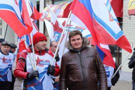 18 марта представители регионального отделения партии «Родина» приняли участие в торжественном шествии в честь годовщины вхождения Крыма в состав Российской Федерации.