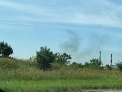 Дым от пожара в Воротынском районе дошел до Дзержинска.
